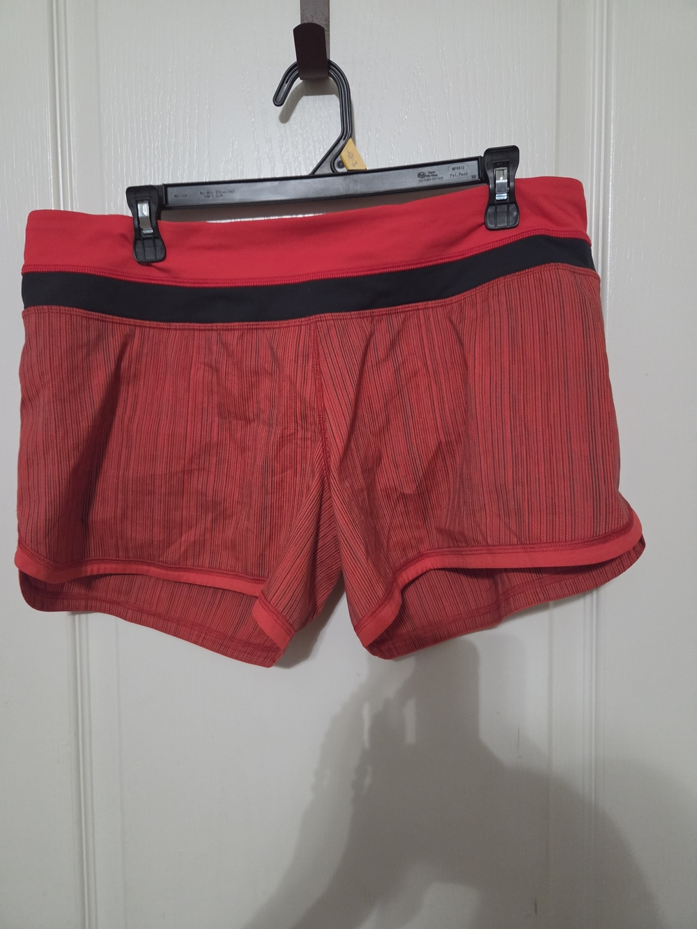 lululemon athletica Red Athletic Shorts with Black Waistband